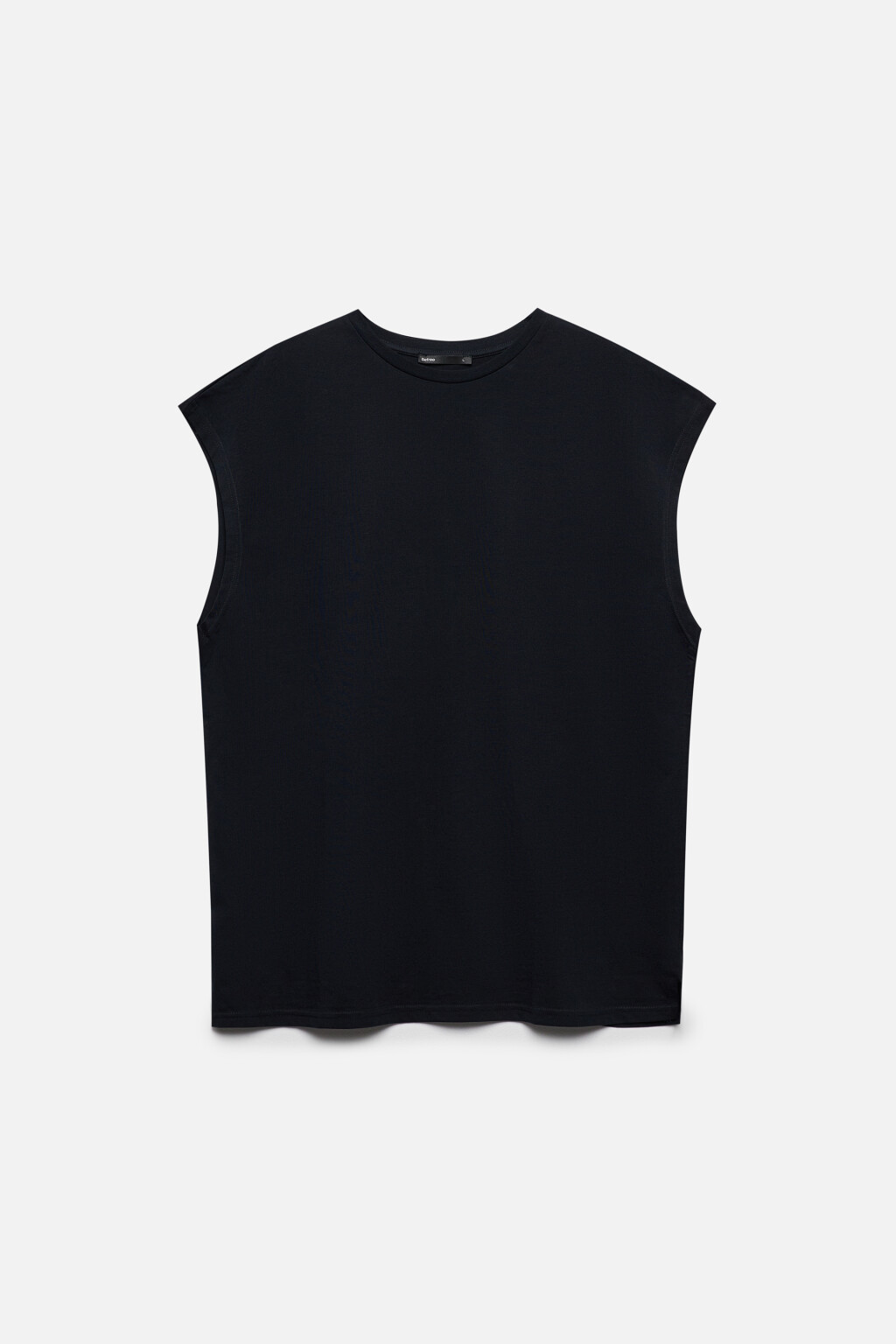 Футболка без рукавов хлопковая - цвет черный - 8