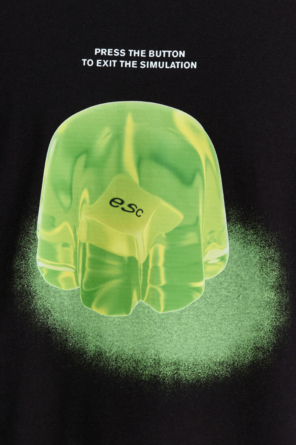 Футболка прямая хлопковая с принтом - цвет черный - 6