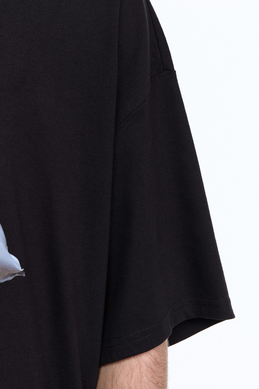 Футболка прямая хлопковая с принтом - цвет черный - 7