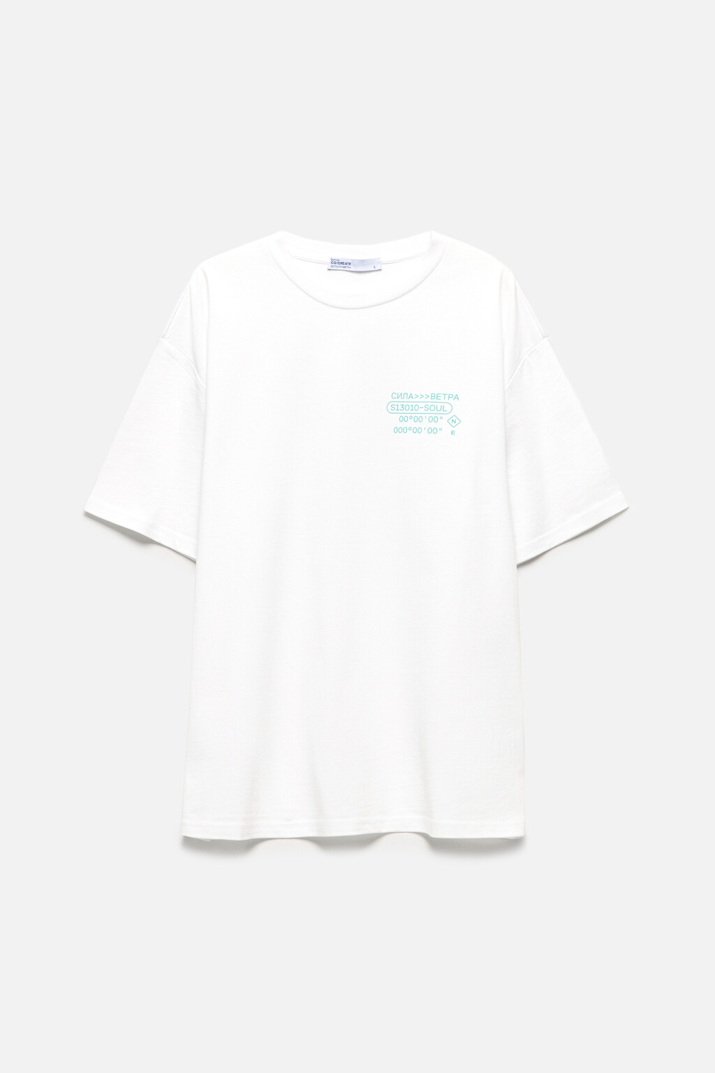 Футболка oversize хлопковая с принтом - цвет белый - 10