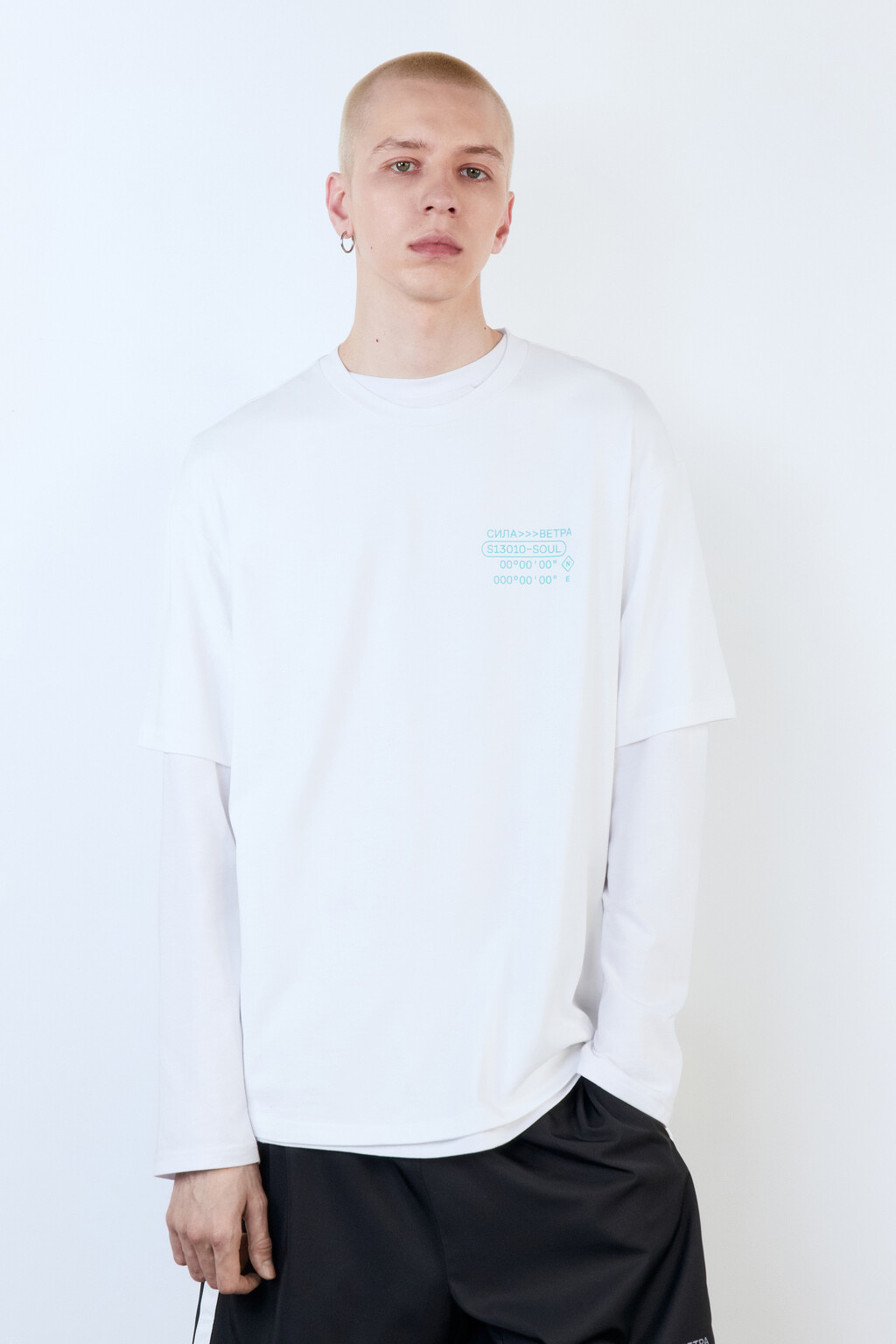 Футболка oversize хлопковая с принтом - цвет белый - 2