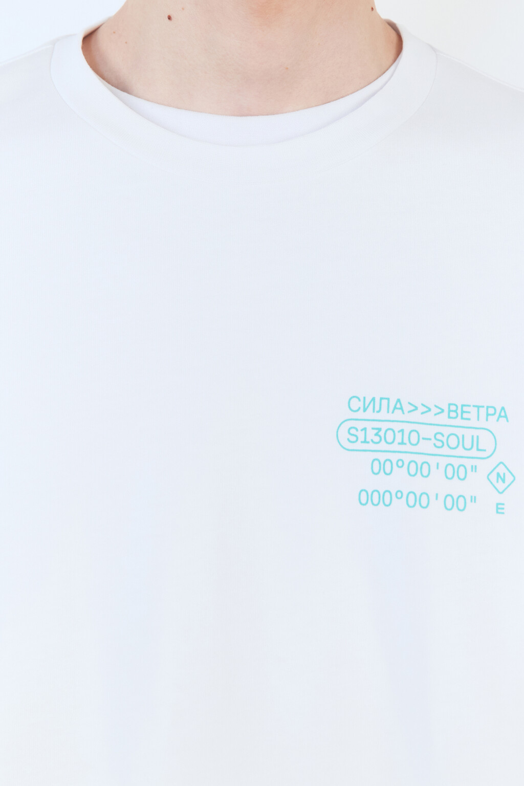 Футболка oversize хлопковая с принтом - цвет белый - 6