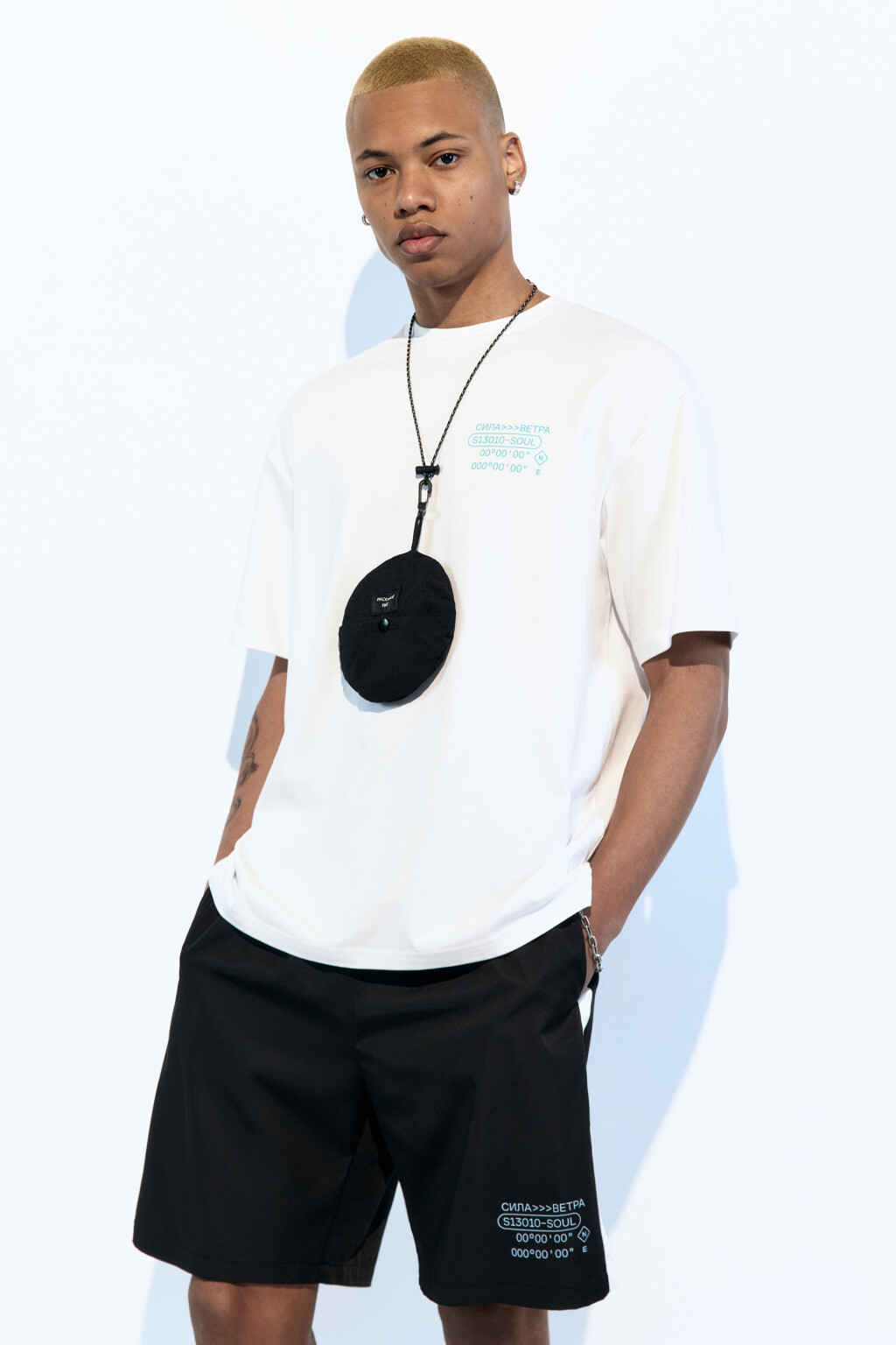 Футболка oversize хлопковая с принтом - цвет белый - 8