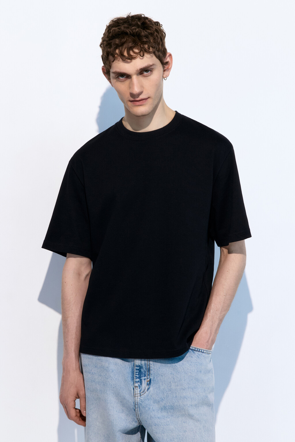 Футболка oversize базовая - цвет черный - 2