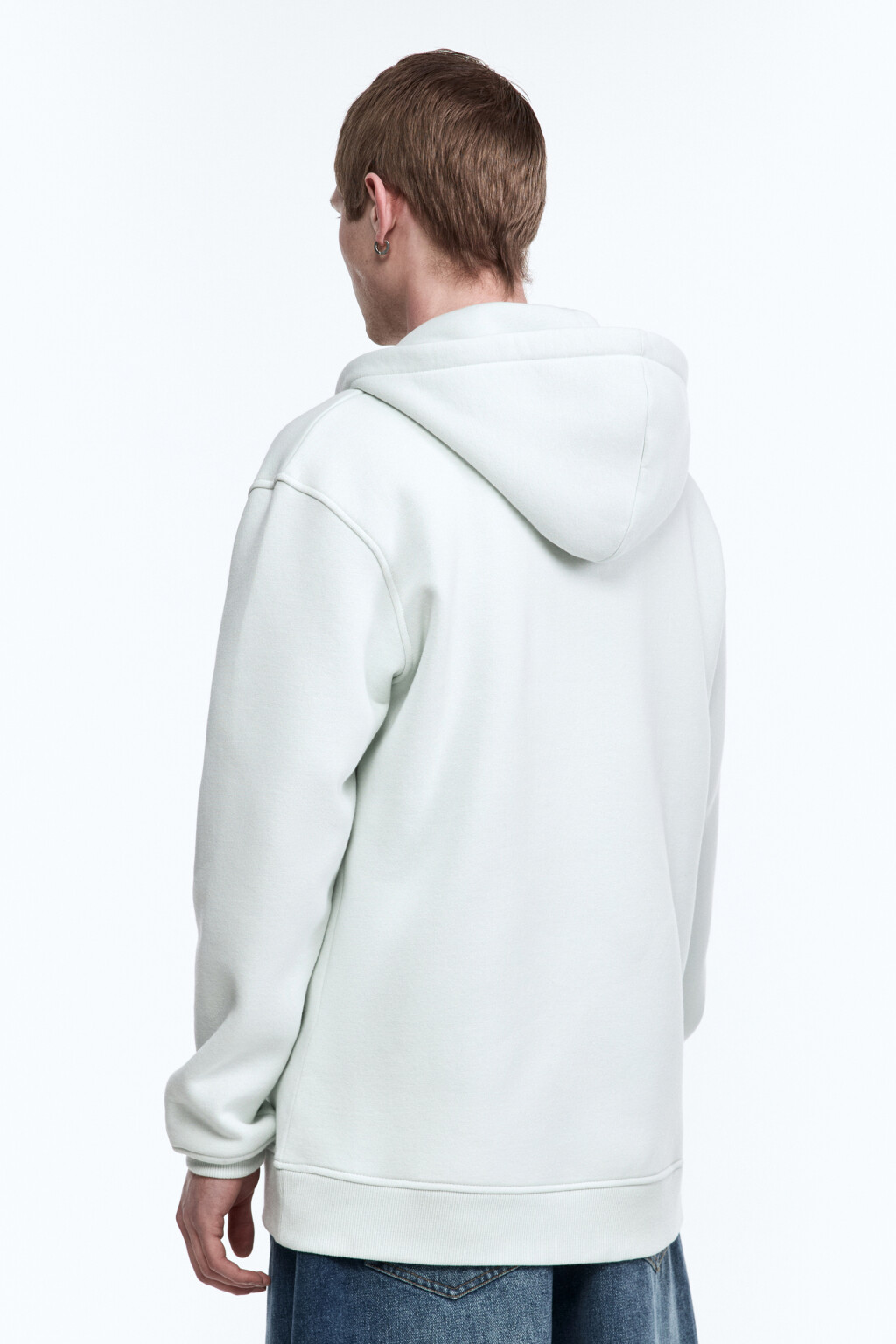 Худи oversize на молнии с капюшоном - цвет мятный - 5