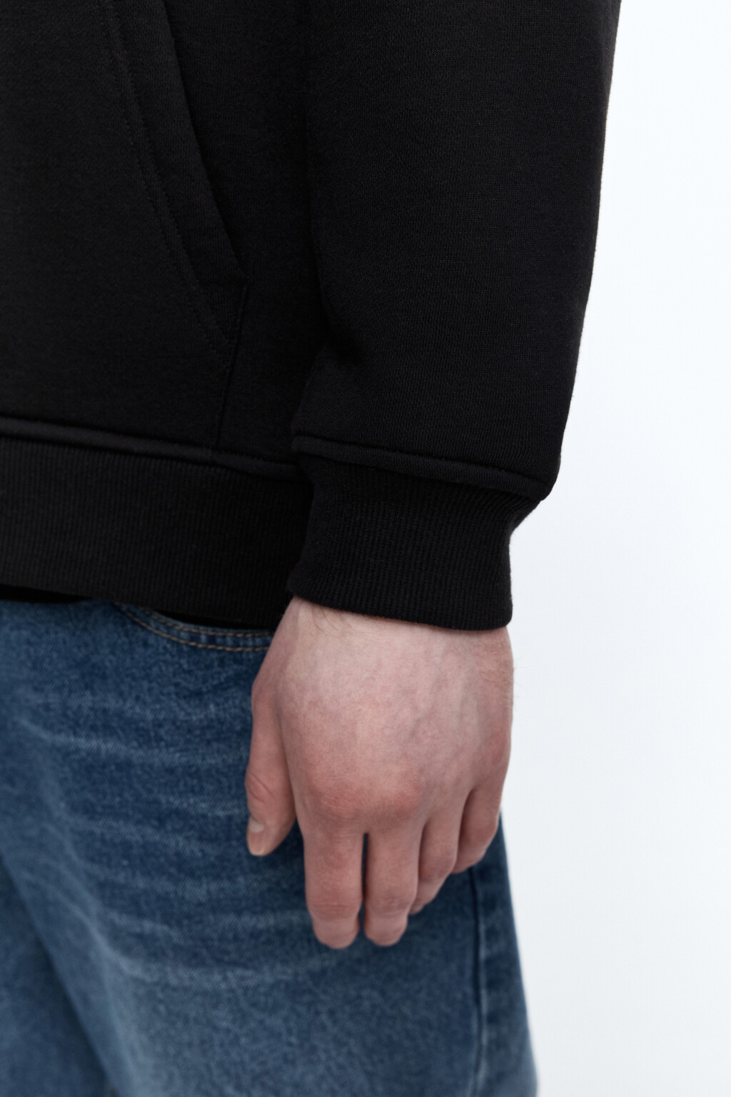 Худи oversize на молнии с капюшоном - цвет черный - 7