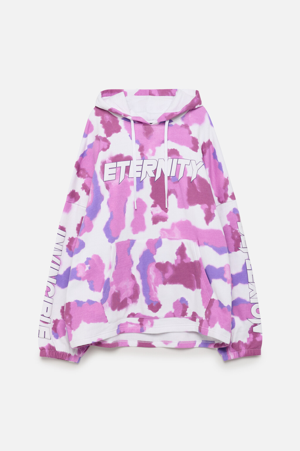 Худи oversize с принтом и надписью - цвет розовый - 10