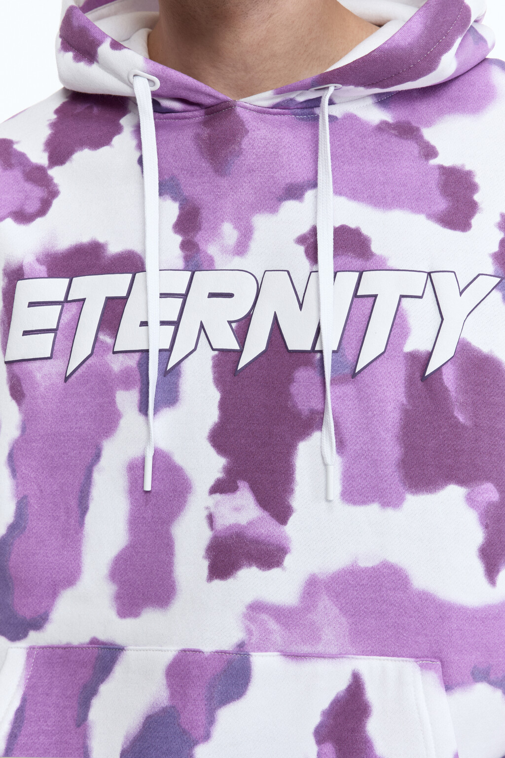 Худи oversize с принтом и надписью - цвет розовый - 7