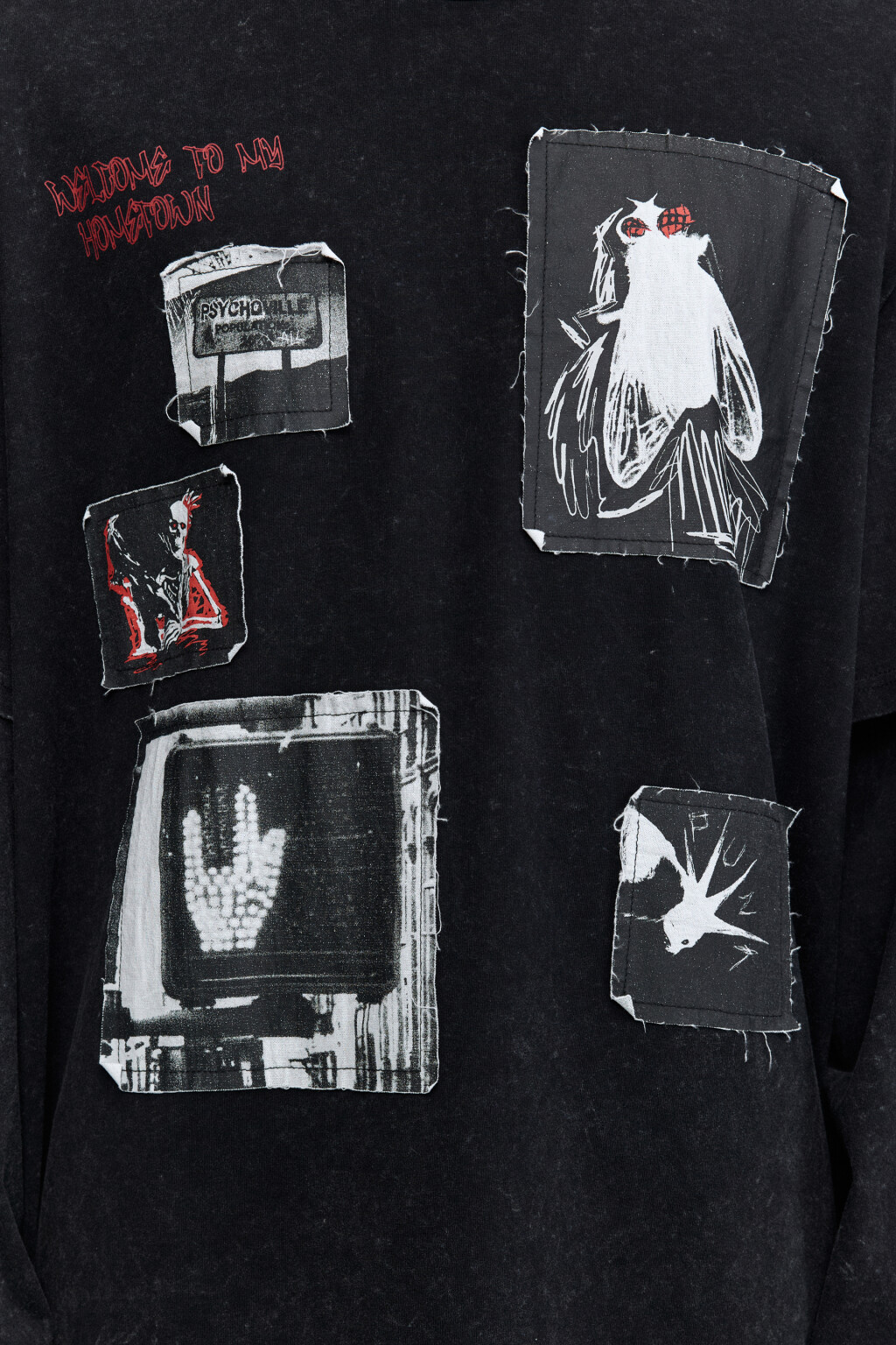 Лонгслив с двойными рукавами и принтом - цвет черный - 7