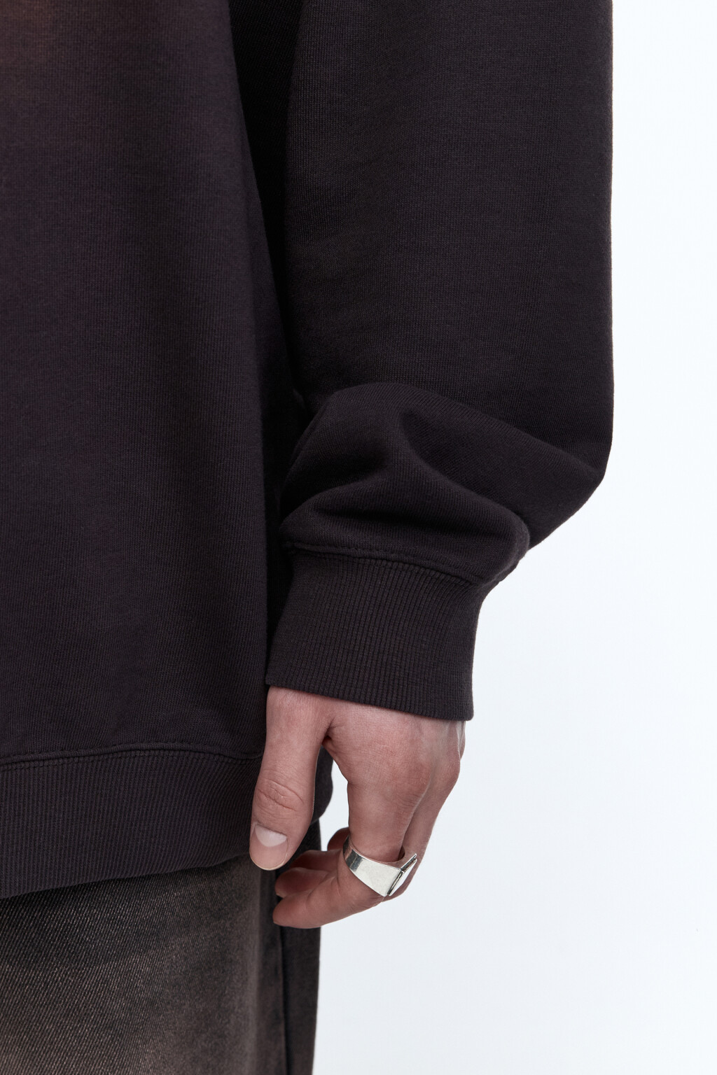 Свитшот oversize со стиркой bleach wash - цвет коричневый - 7