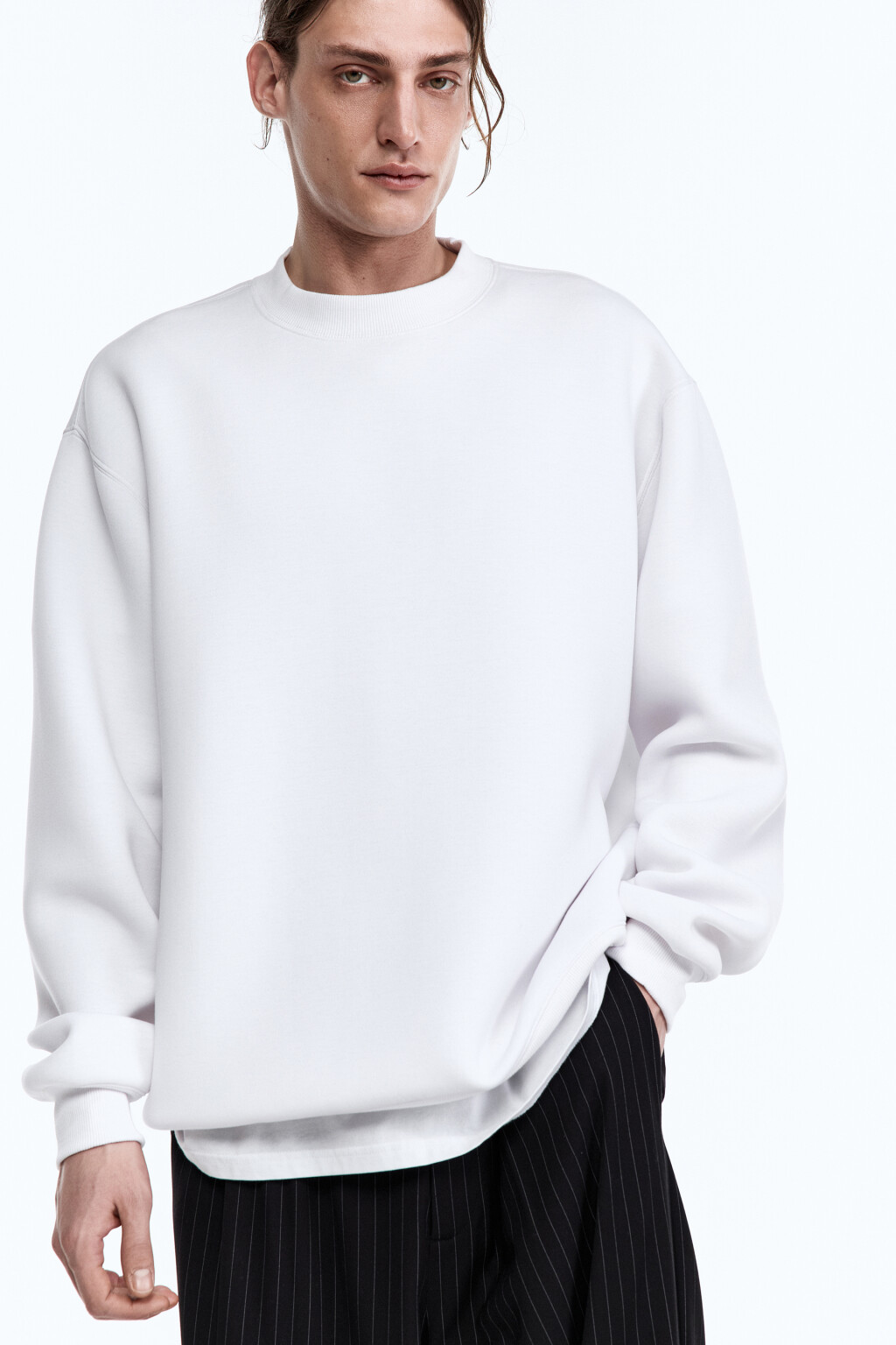 Свитшот oversize из неопрена - цвет белый - 2