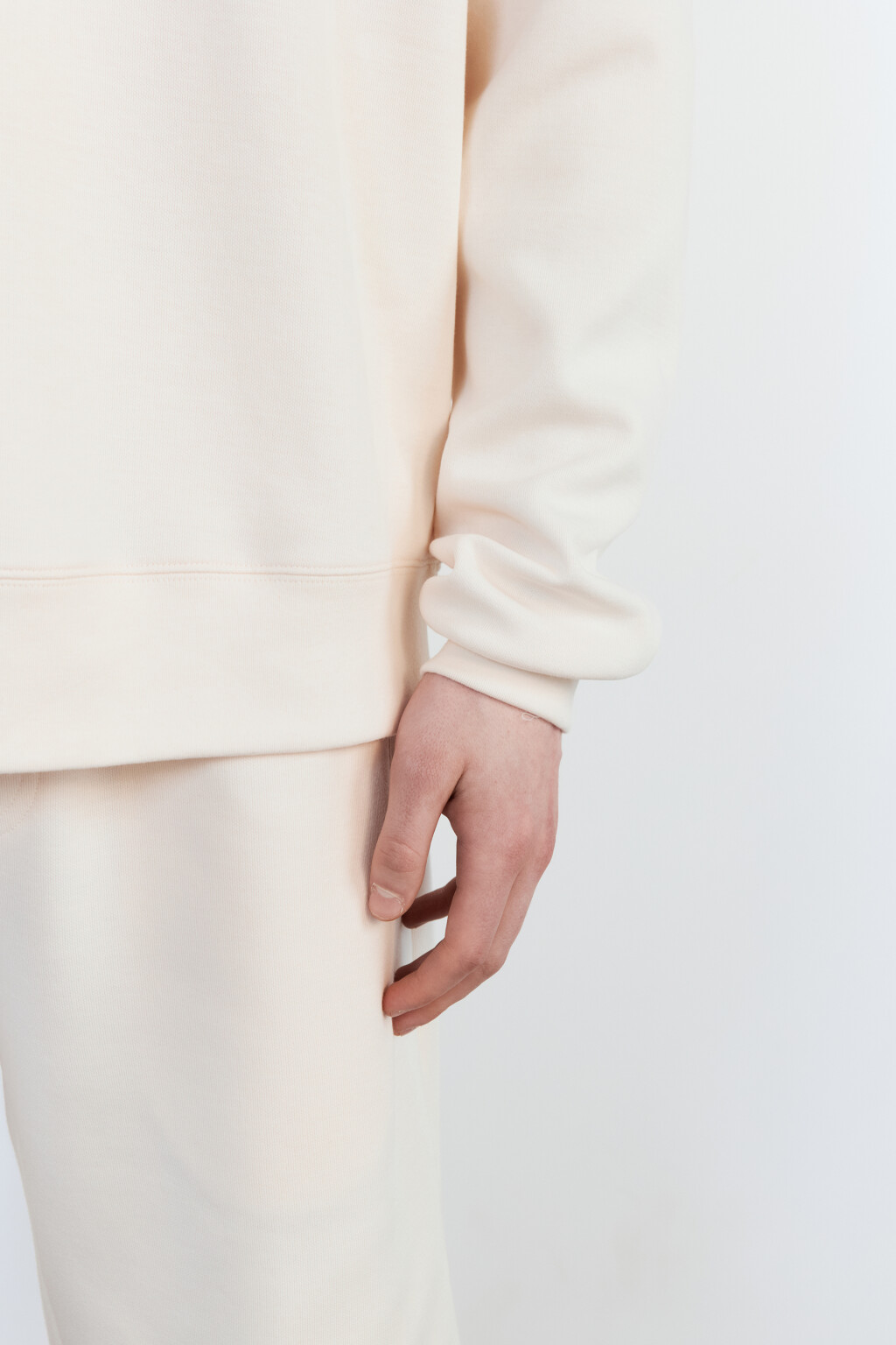 Свитшот oversize базовый из футера - цвет бежевый - 7