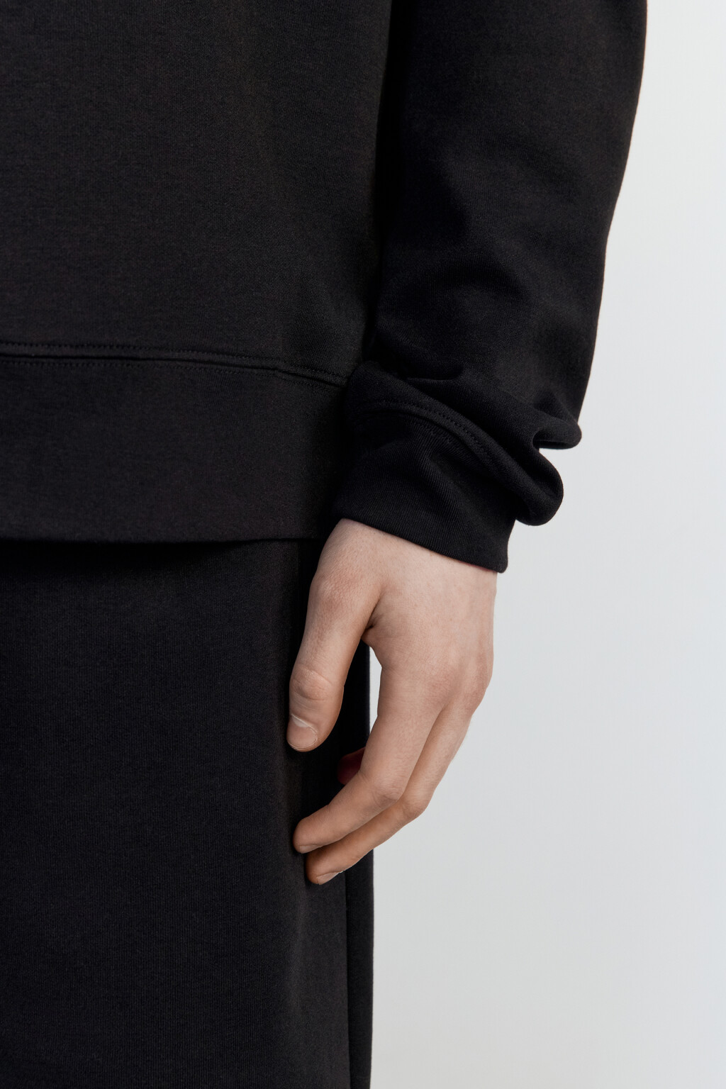 Свитшот oversize базовый из футера - цвет черный - 7