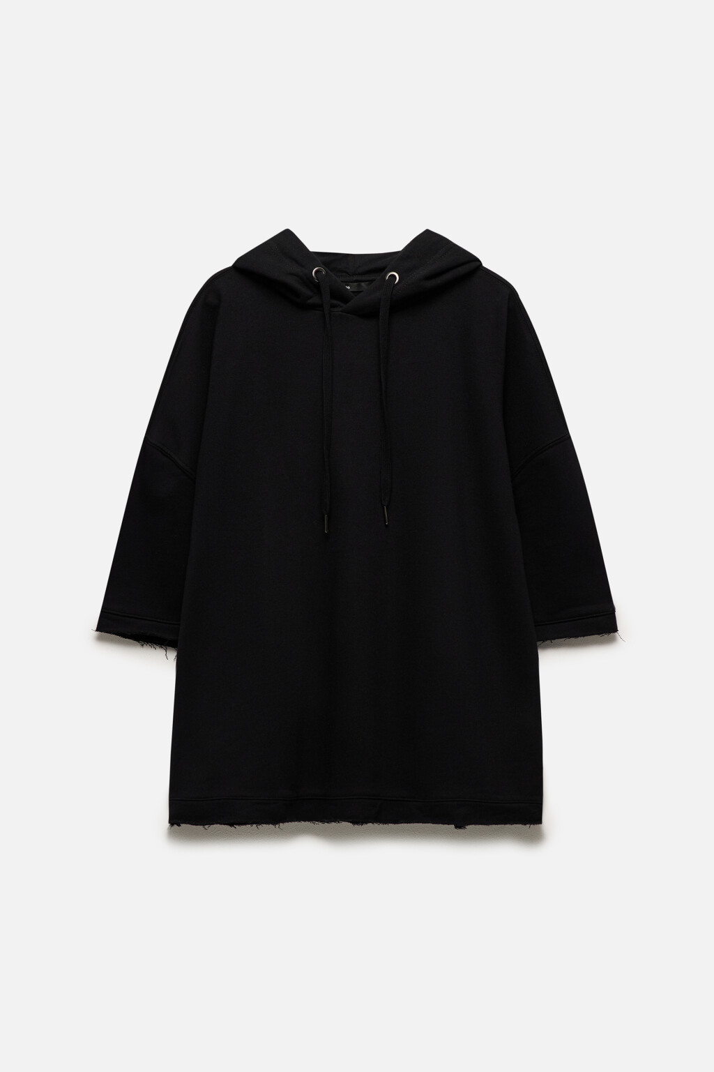Худи укороченная с обрезанными рукавами - цвет черный - 9