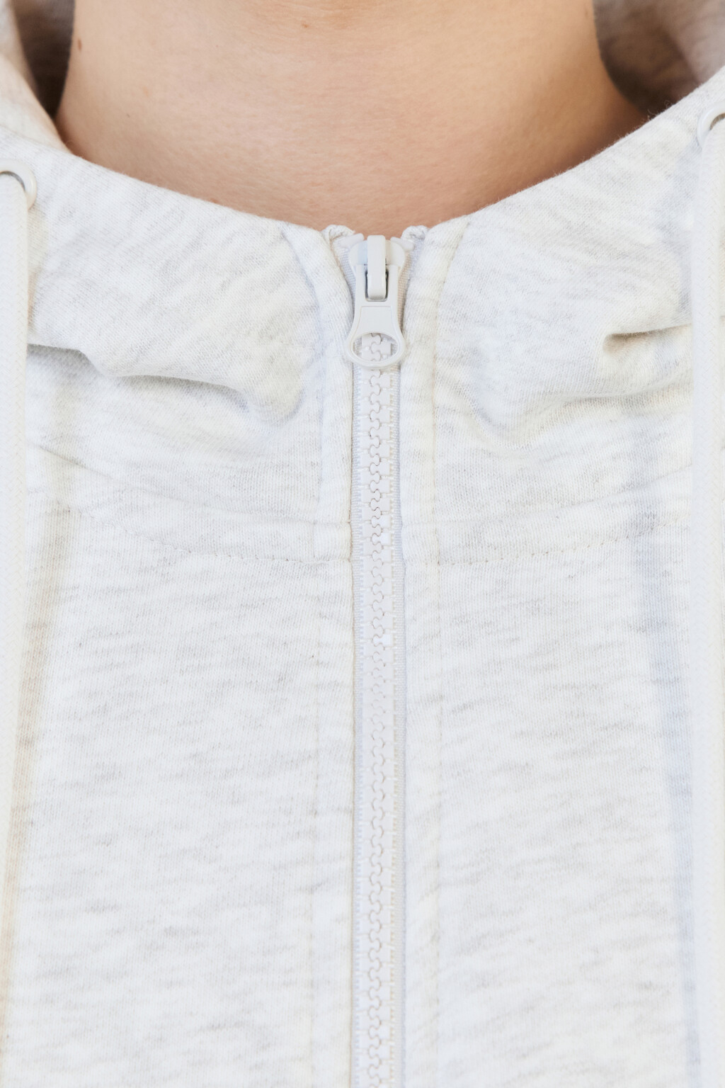 Худи на молнии oversize с капюшоном - цвет серый - 7