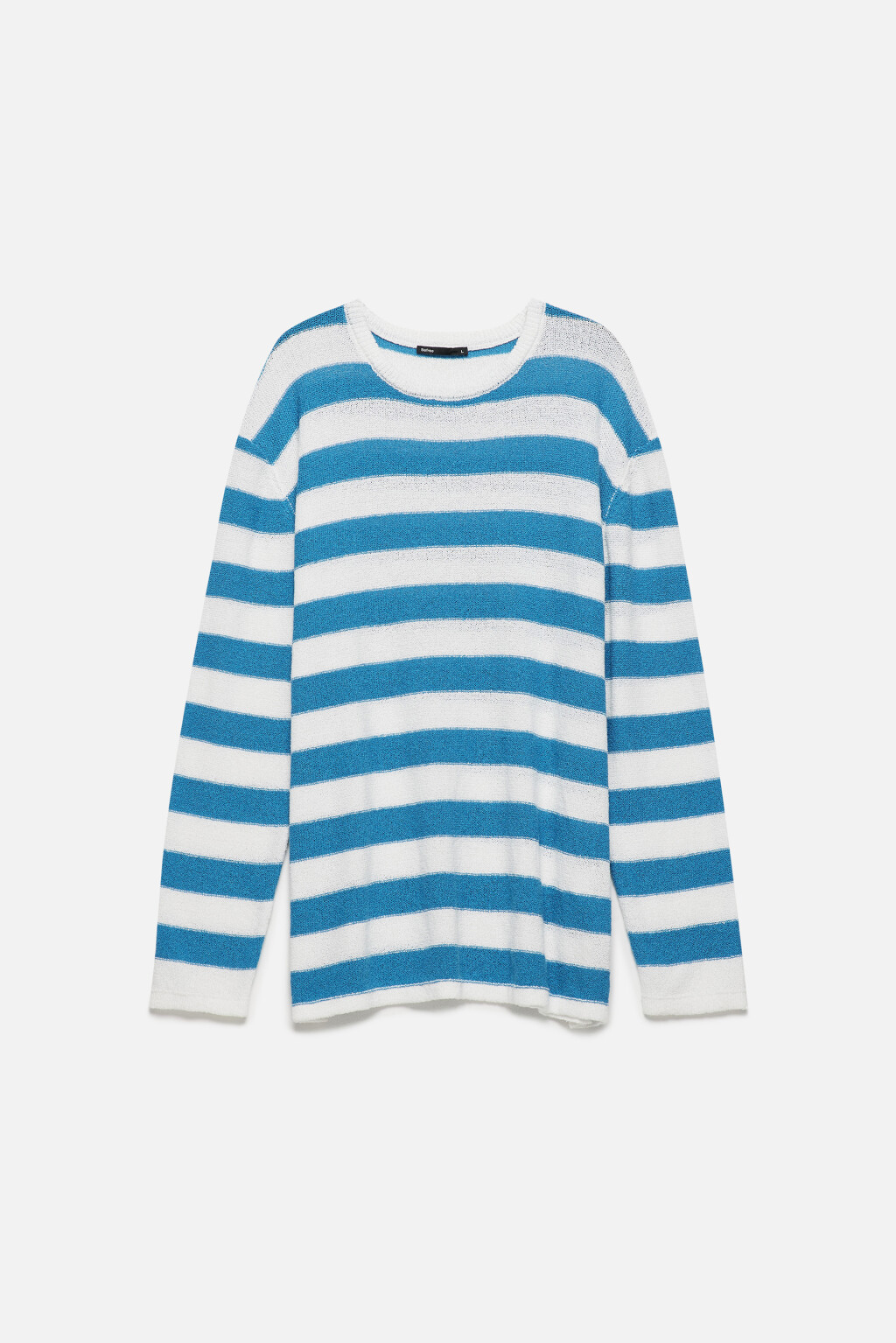 Джемпер тонкой вязки в полоску - цвет белый - 8