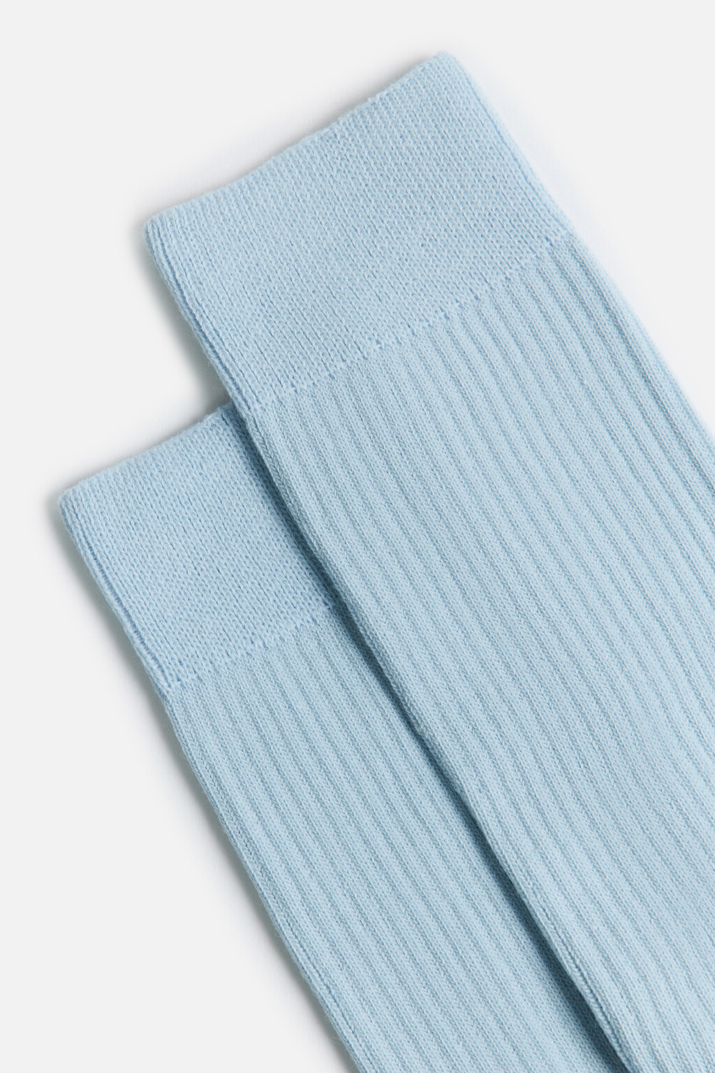 Носки высокие базовые в рубчик - цвет мятный - 2