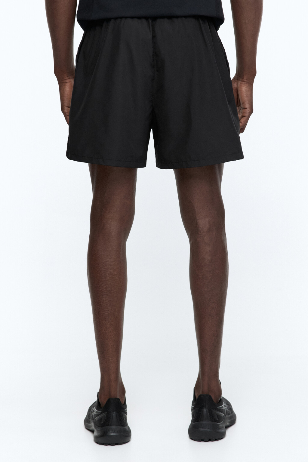 Шорты спортивные с поясом на завязках - цвет черный - 4