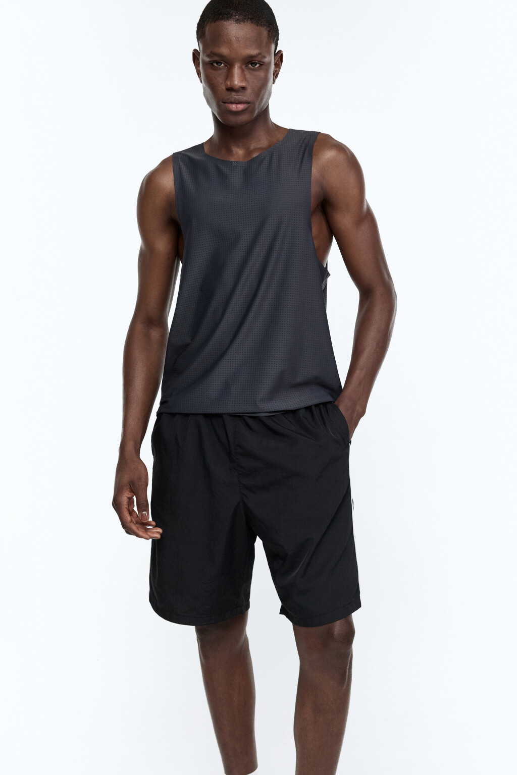 Майка спортивная из сетки - цвет серый - 2