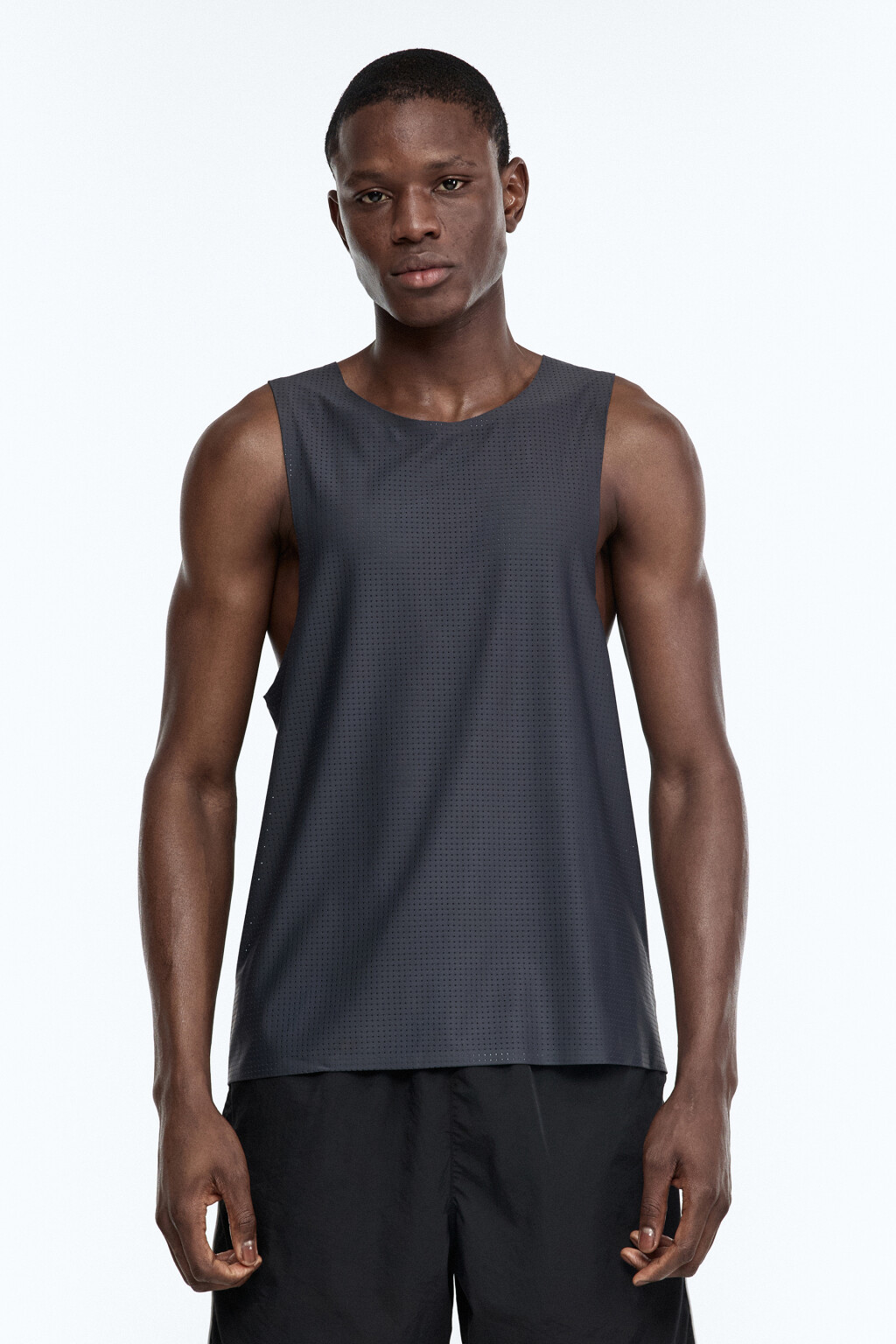 Майка спортивная из сетки - цвет серый - 3