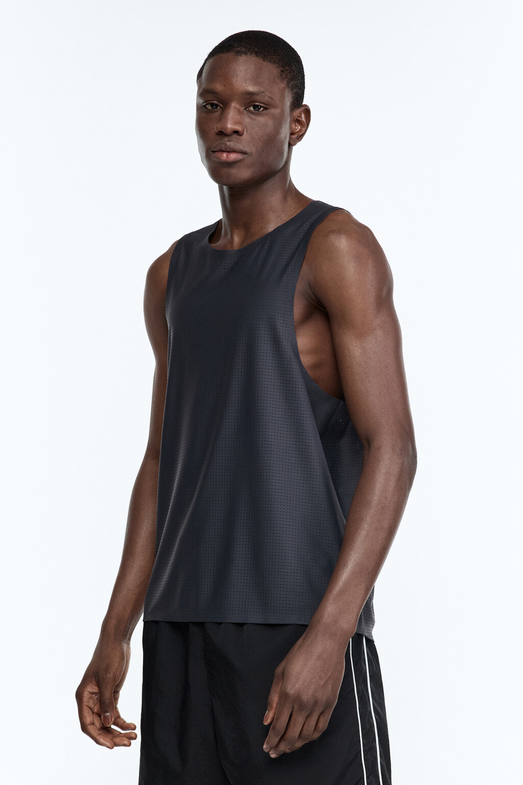 Майка спортивная из сетки - цвет серый - 4