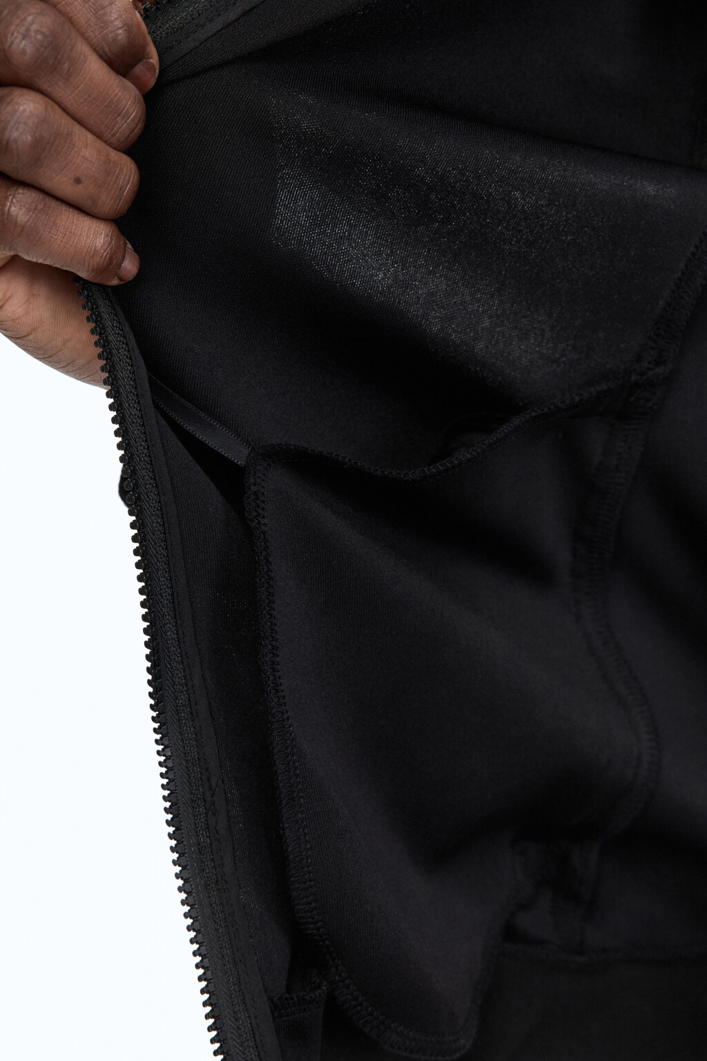 Куртка-олимпийка спортивная с лампасами - цвет черный - 6