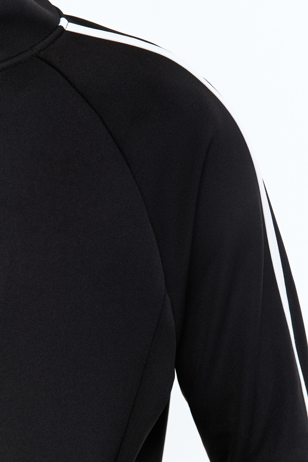 Куртка-олимпийка спортивная с лампасами - цвет черный - 8