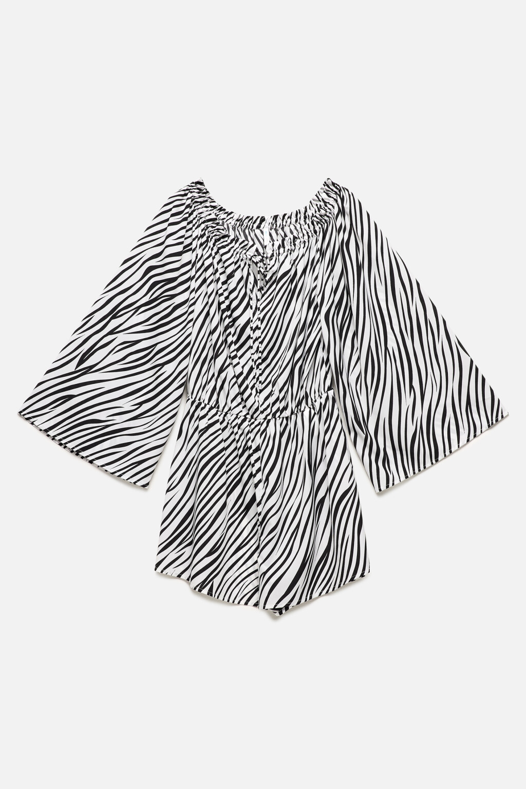 Комбинезон пляжный с открытыми плечами - цвет черный - 8