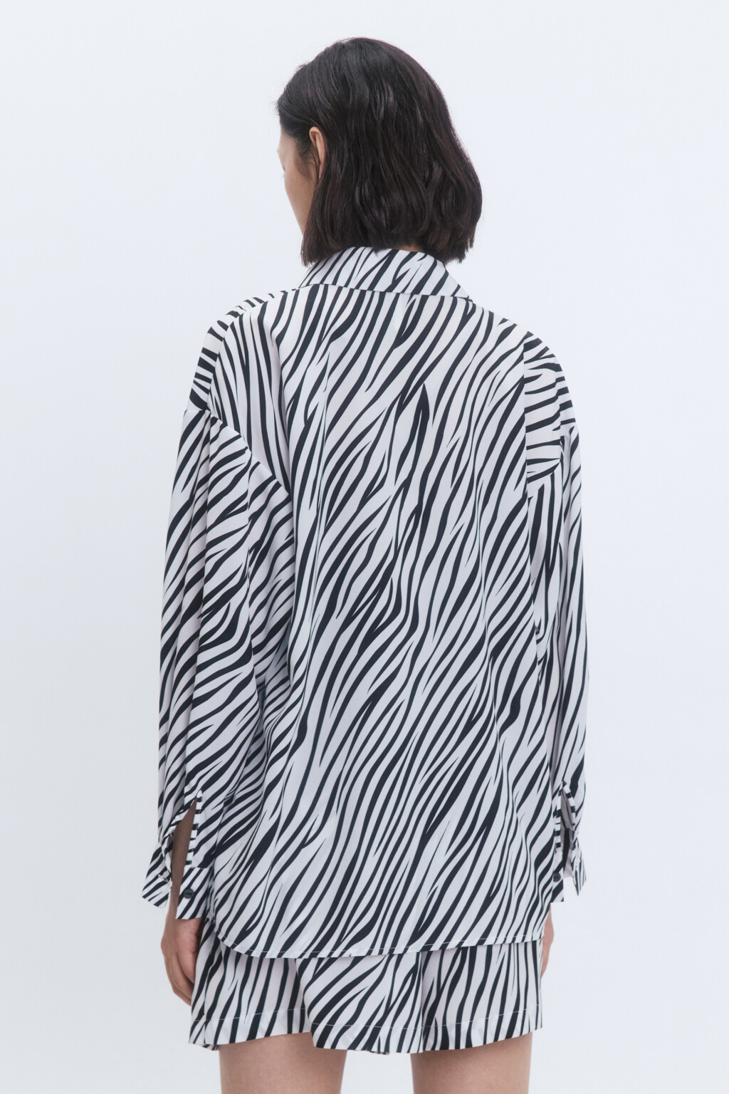 Рубашка пляжная с анималистическим принтом - цвет черный - 4