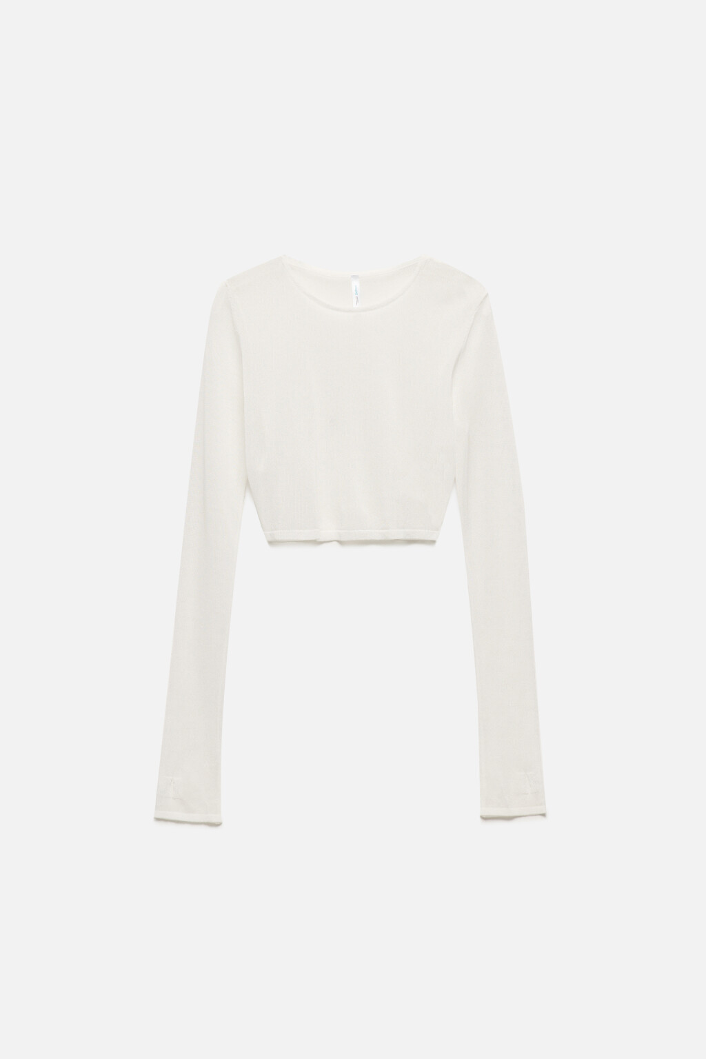 Лонгслив пляжный вискозный тонкой вязки - цвет белый - 9