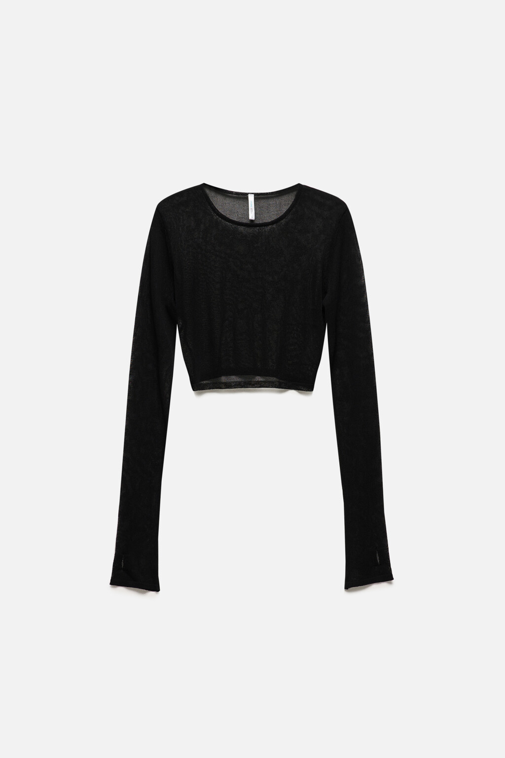 Лонгслив пляжный вискозный тонкой вязки - цвет черный - 8