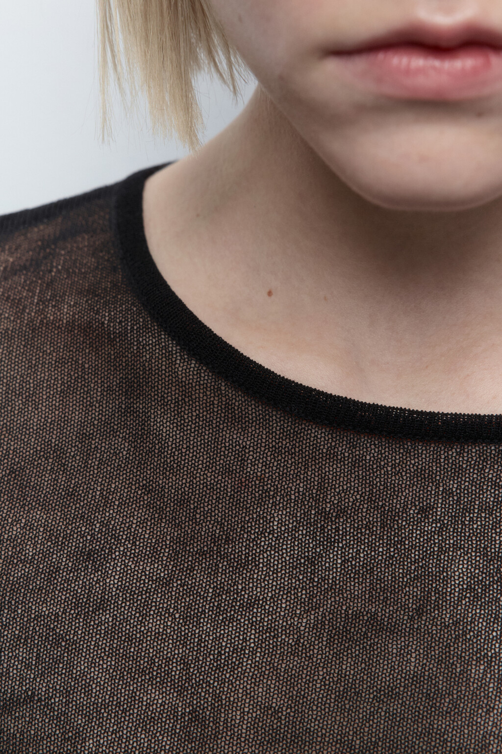 Лонгслив пляжный вискозный тонкой вязки - цвет черный - 6