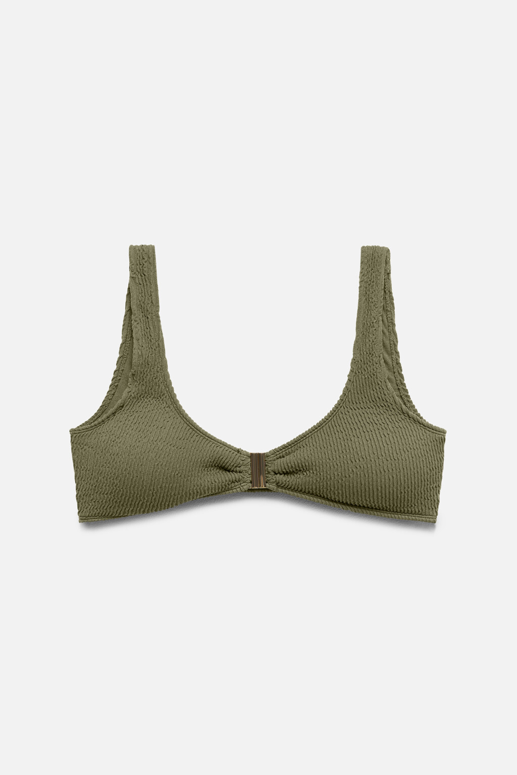 Лиф-бра купальный из жатой ткани - цвет зеленый - 6