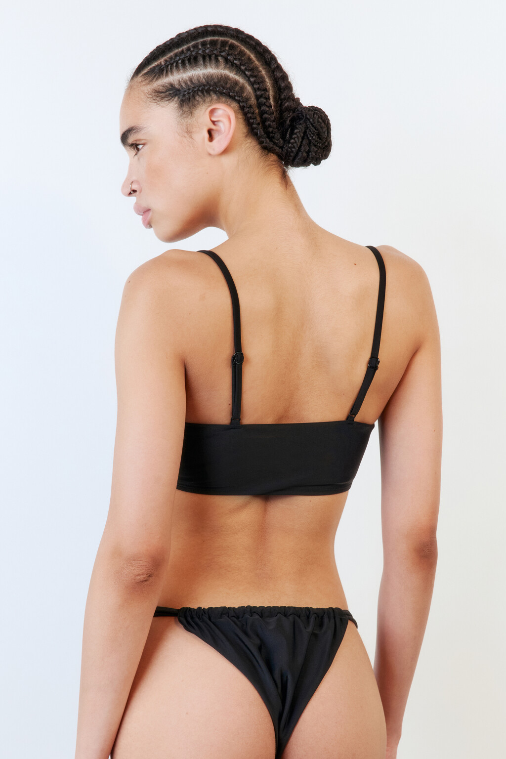 Лиф купальный с анималистическим принтом - цвет черный - 3