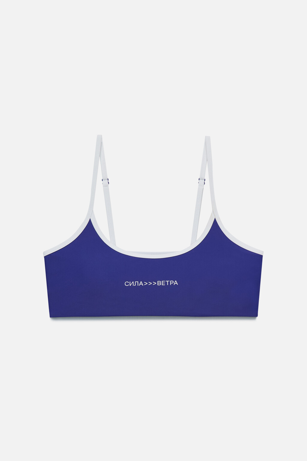 Лиф-топ купальный на бретельках с принтом - цвет синий - 5