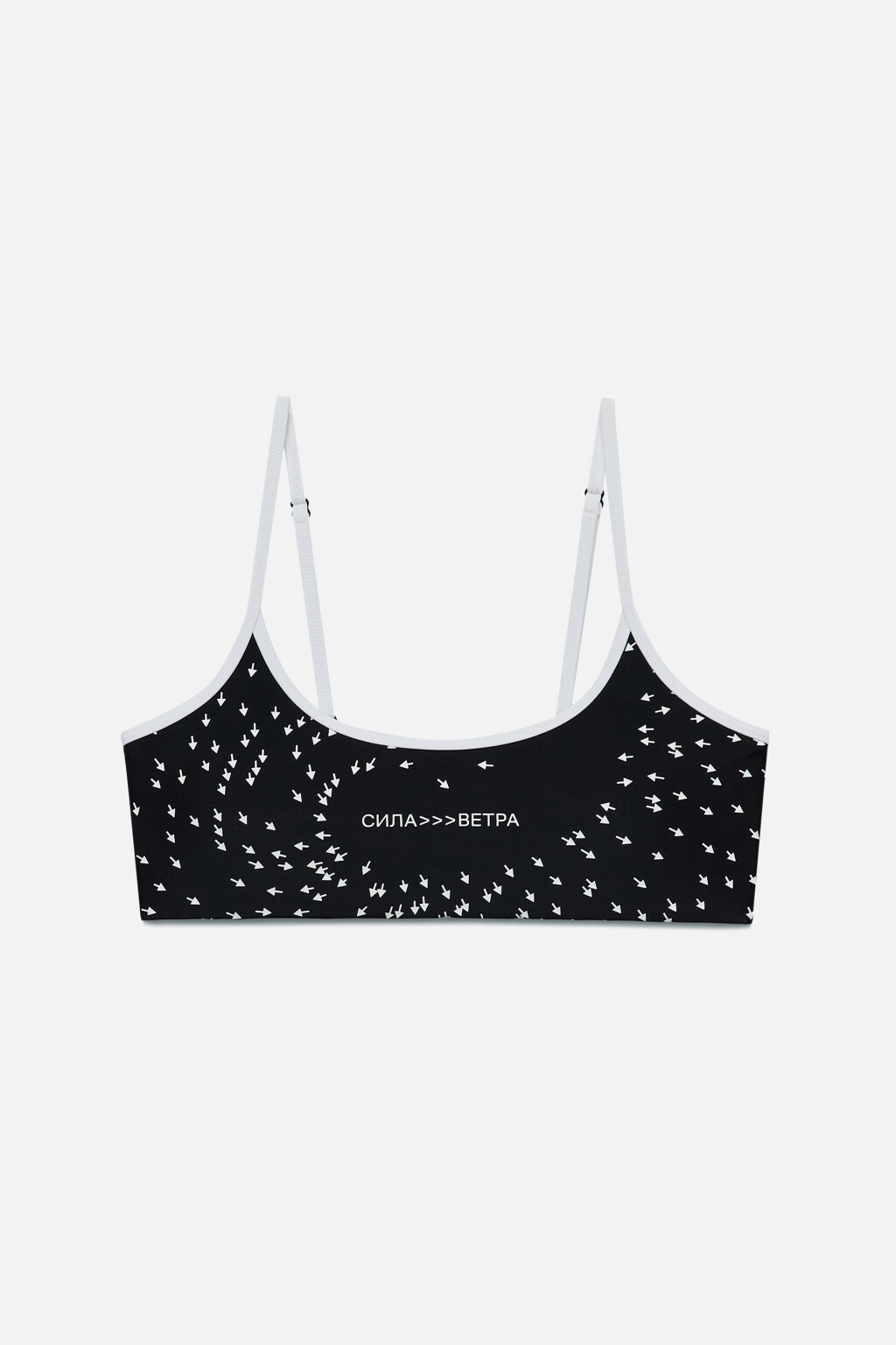 Лиф-топ купальный на бретельках с принтом - цвет черный - 6