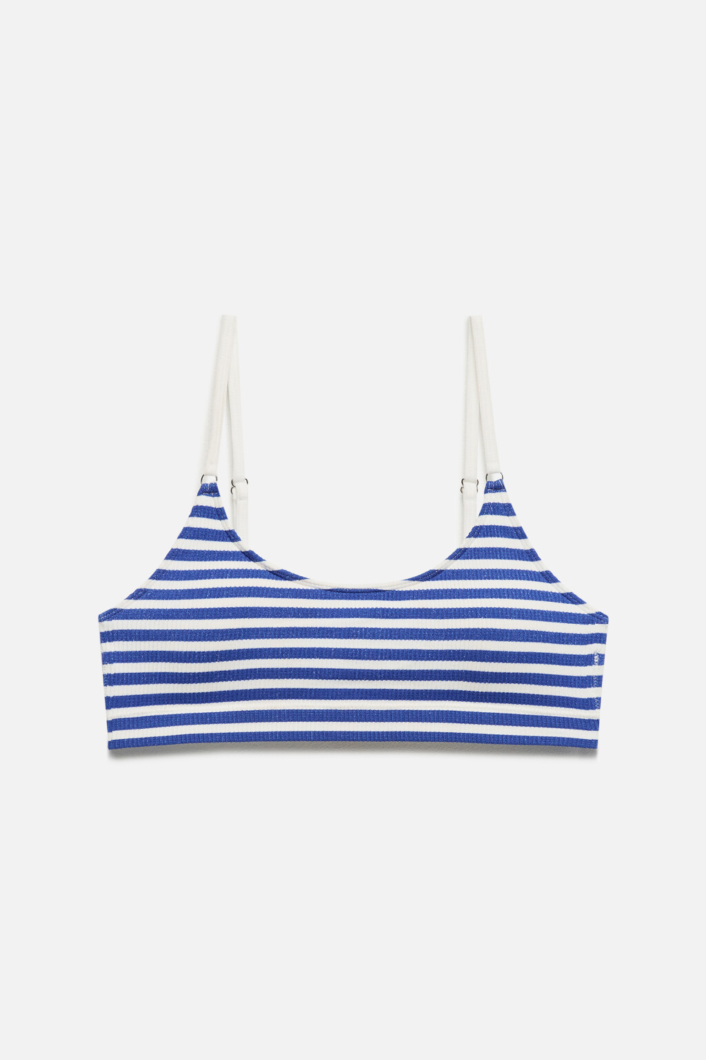 Лиф-топ купальный бесшовный в полоску - цвет синий - 6