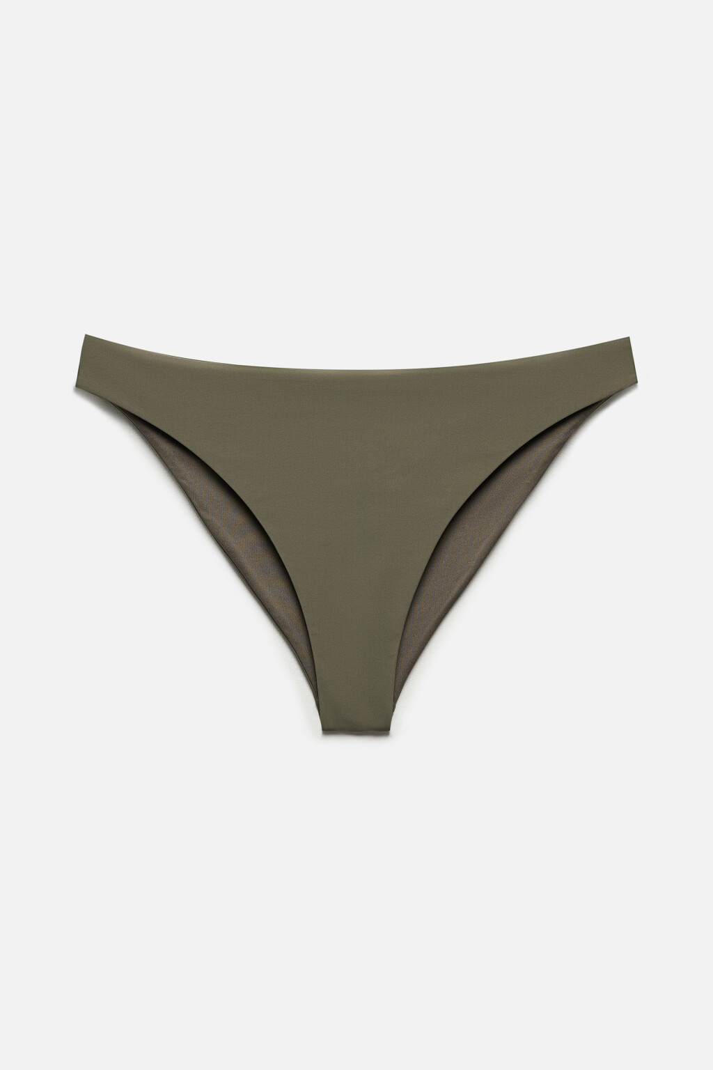 Трусы-слипы купальные гладкие со средней посадкой - цвет зеленый - 5