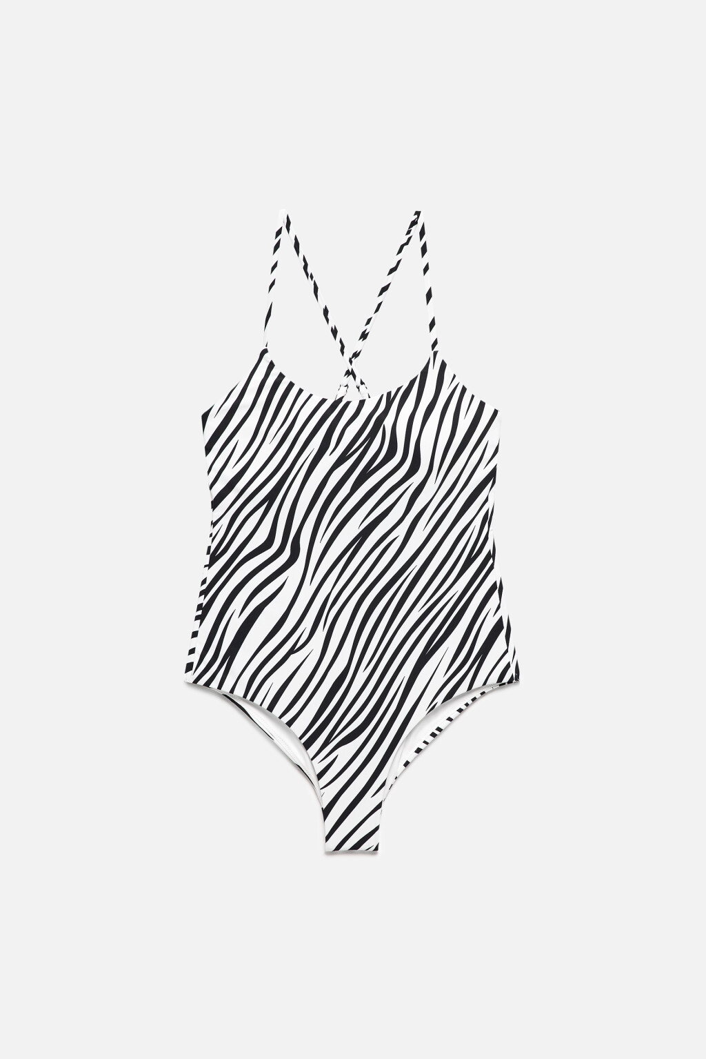 Купальник слитный на тонких бретельках - цвет черный - 9