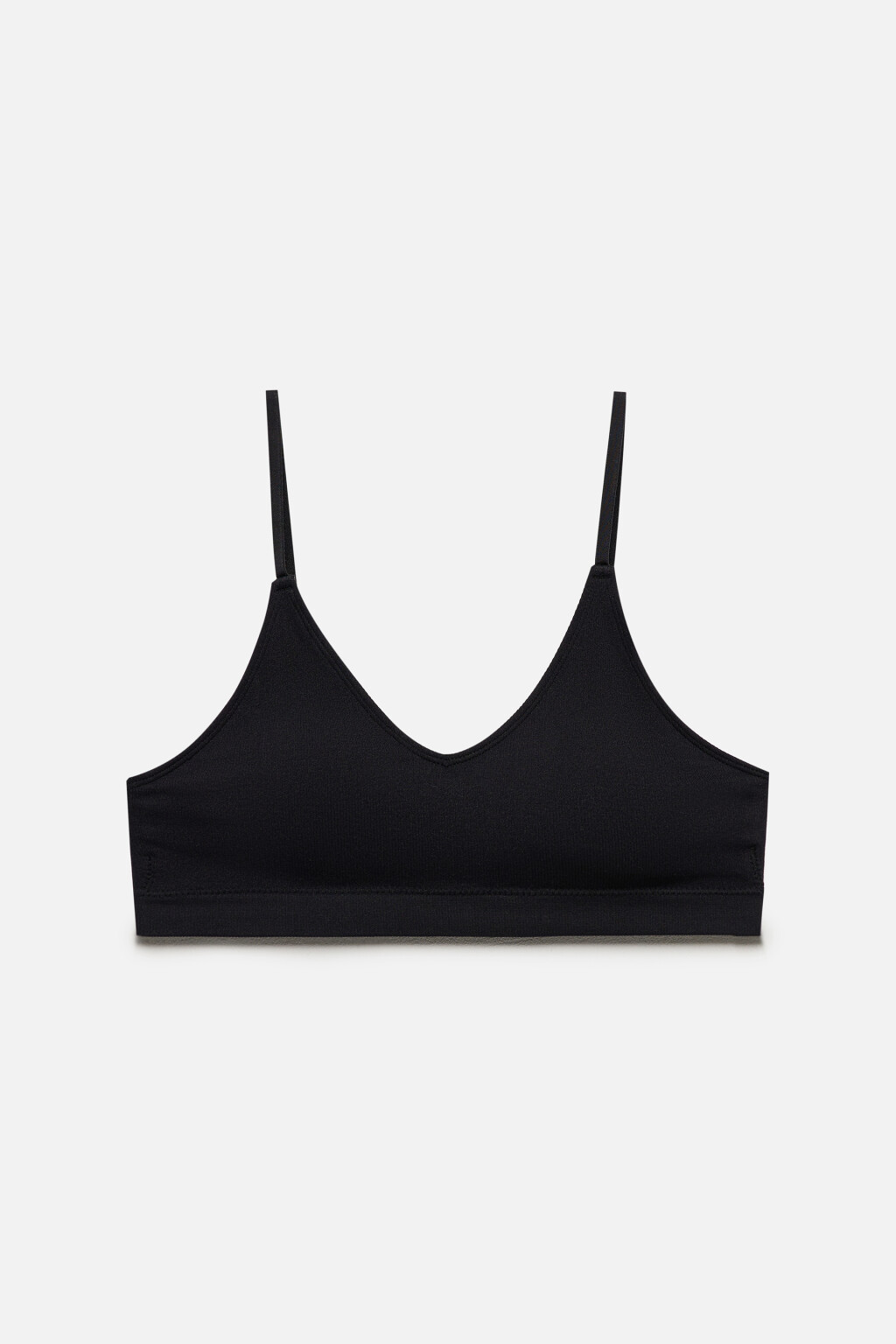 Бюстгальтер-топ бесшовный в рубчик - цвет черный - 6