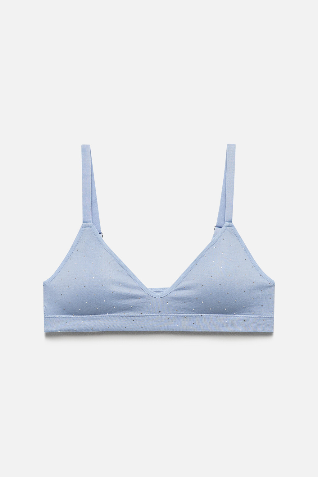 Бюстгальтер-бра бесшовный со стразами - цвет голубой - 5