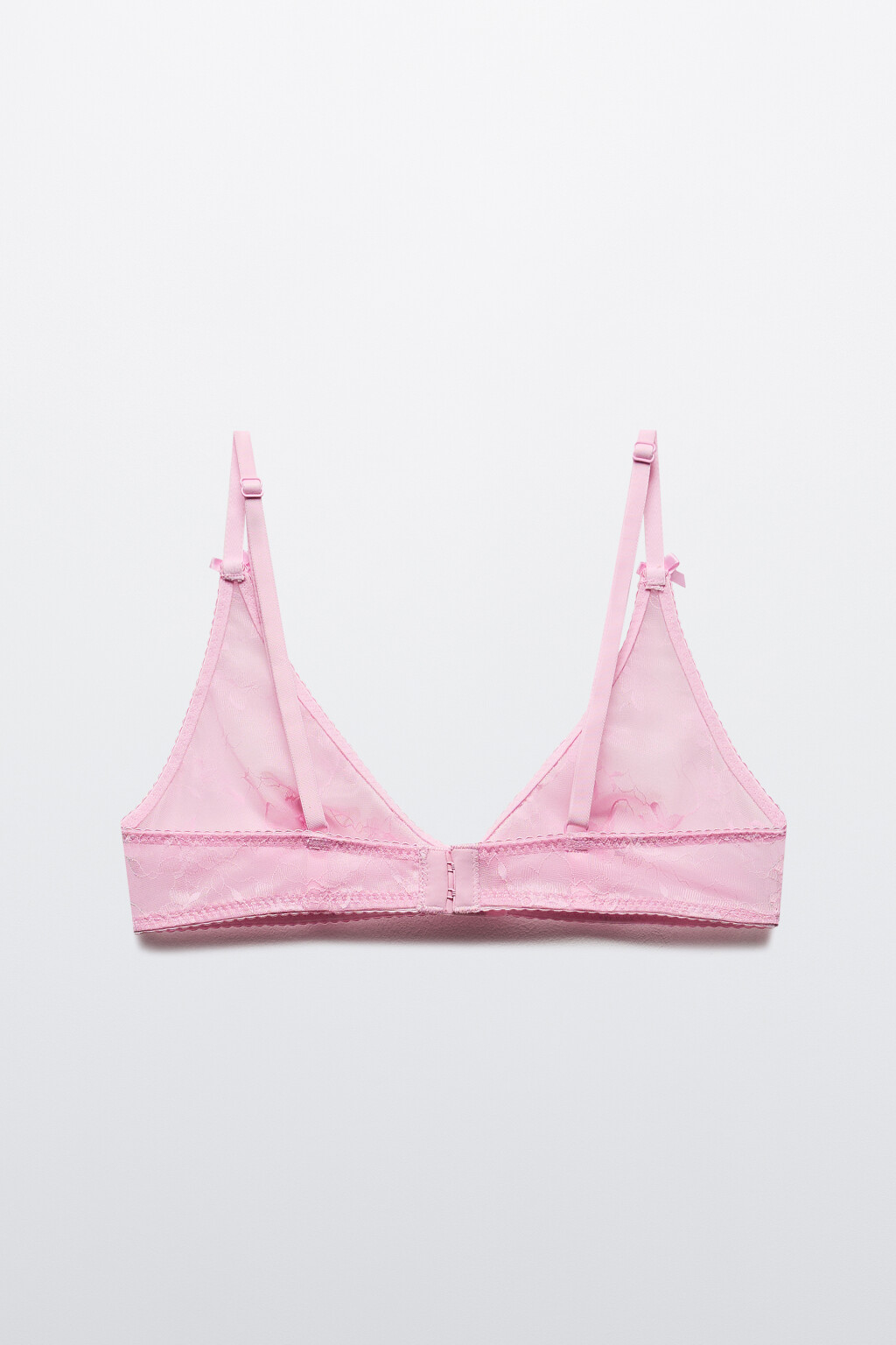 Бюстгальтер из сетки с цветочной вышивкой - цвет розовый - 6