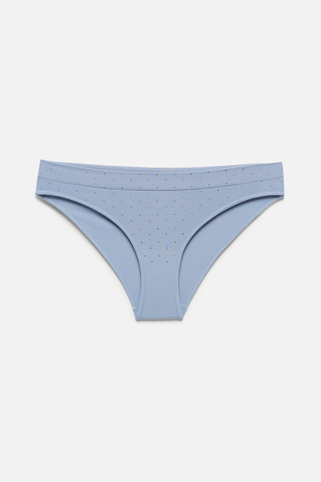 Трусы-слипы бесшовные со стразами - цвет голубой - 5