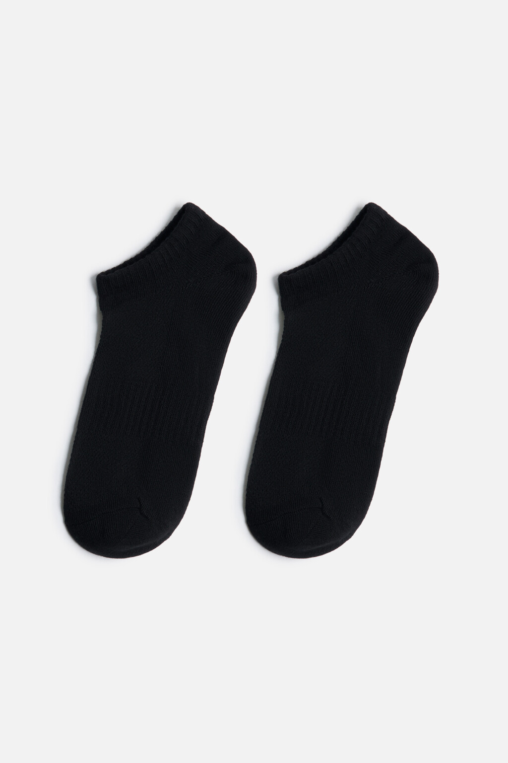 Носки короткие хлопковые с перфорацией - цвет черный - 1