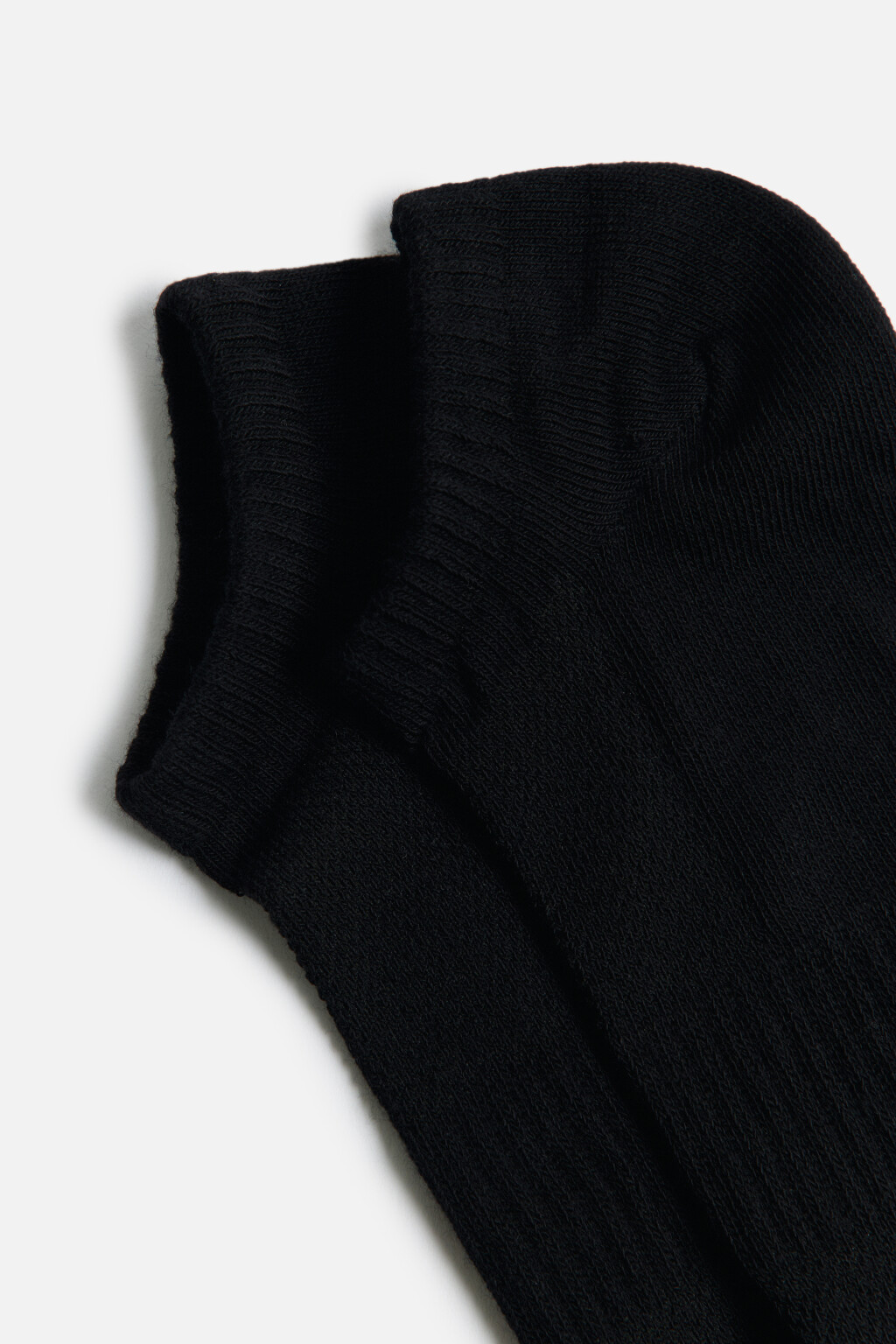 Носки короткие хлопковые с перфорацией - цвет черный - 2