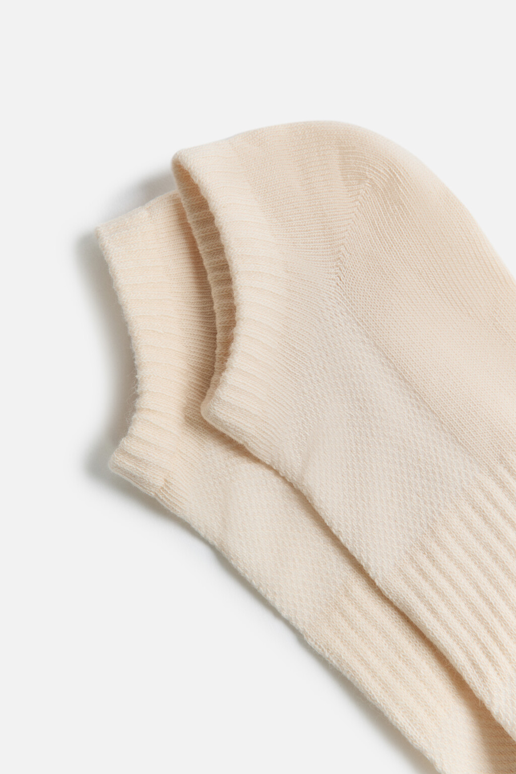 Носки короткие хлопковые с перфорацией - цвет бежевый - 2