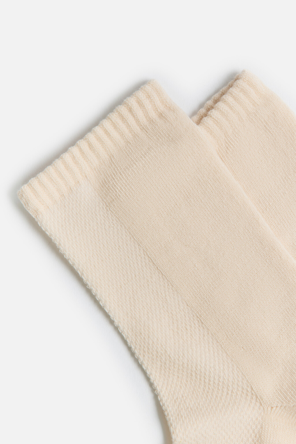 Носки хлопковые с перфорацией - цвет бежевый - 2