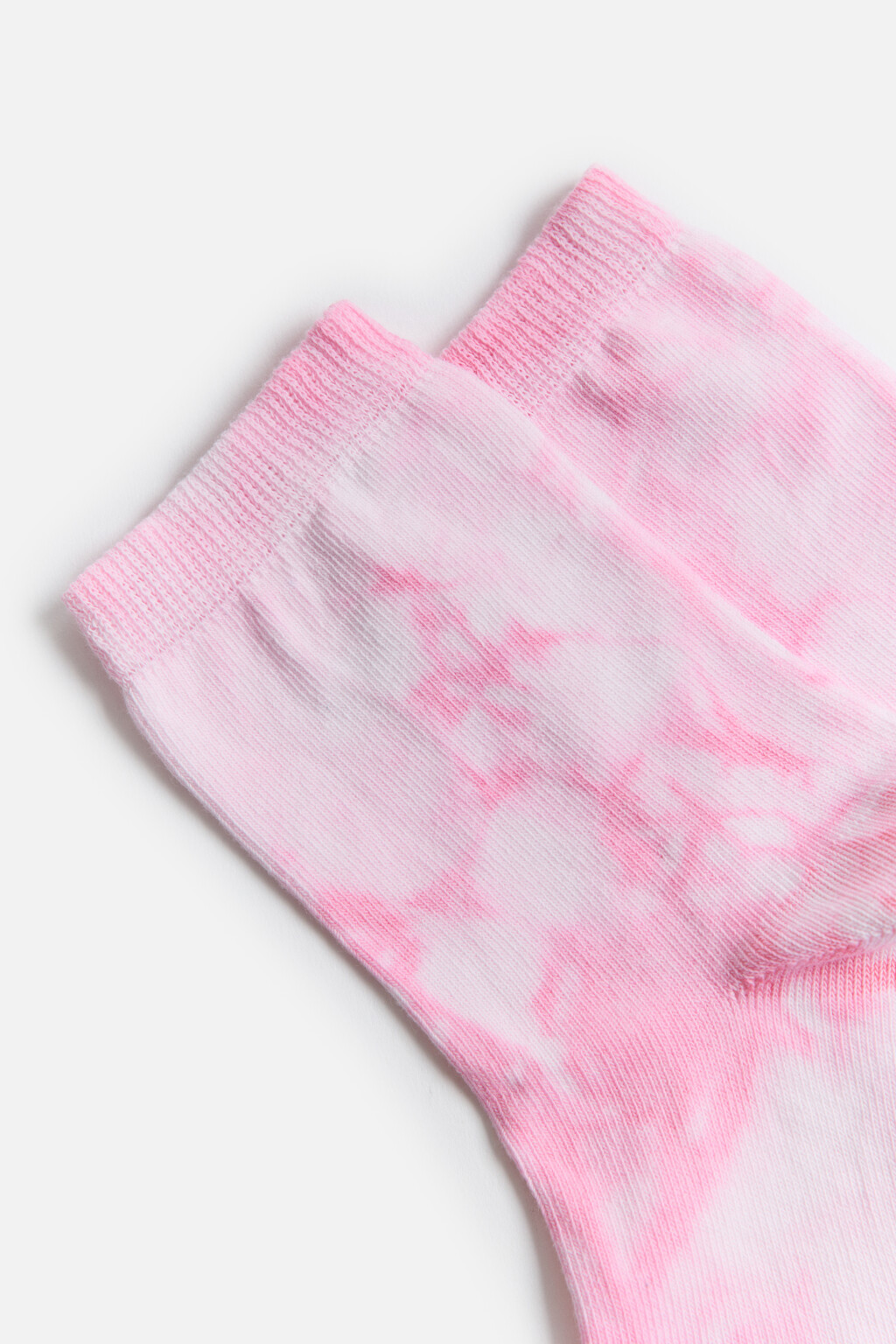 Носки короткие хлопковые с принтом - цвет розовый - 2