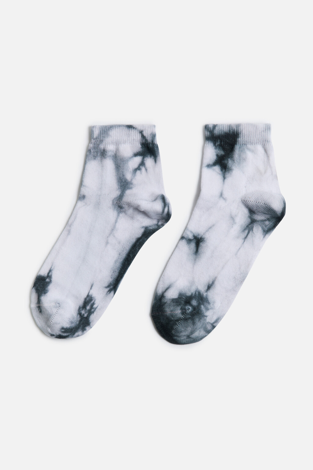 Носки хлопковые с принтом тай-дай - цвет серый - 1