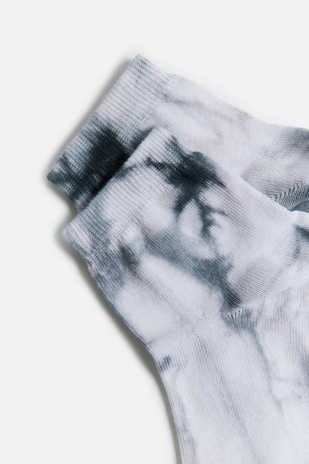 Носки хлопковые с принтом тай-дай - цвет серый - 2